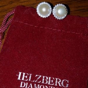 Pearl and Cubic zirconia earrings